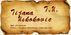 Tijana Uskoković vizit kartica